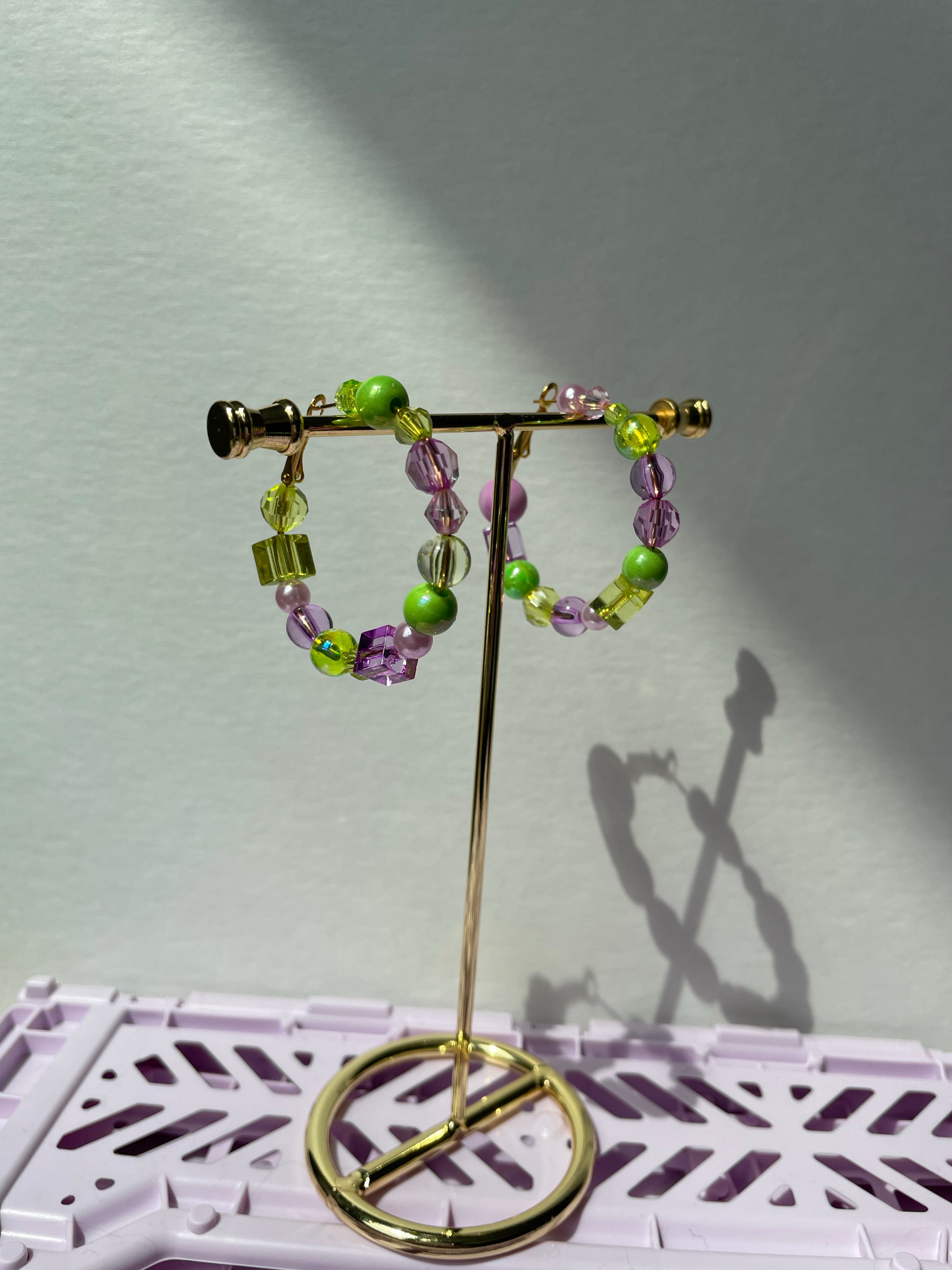 Beaded Hoops