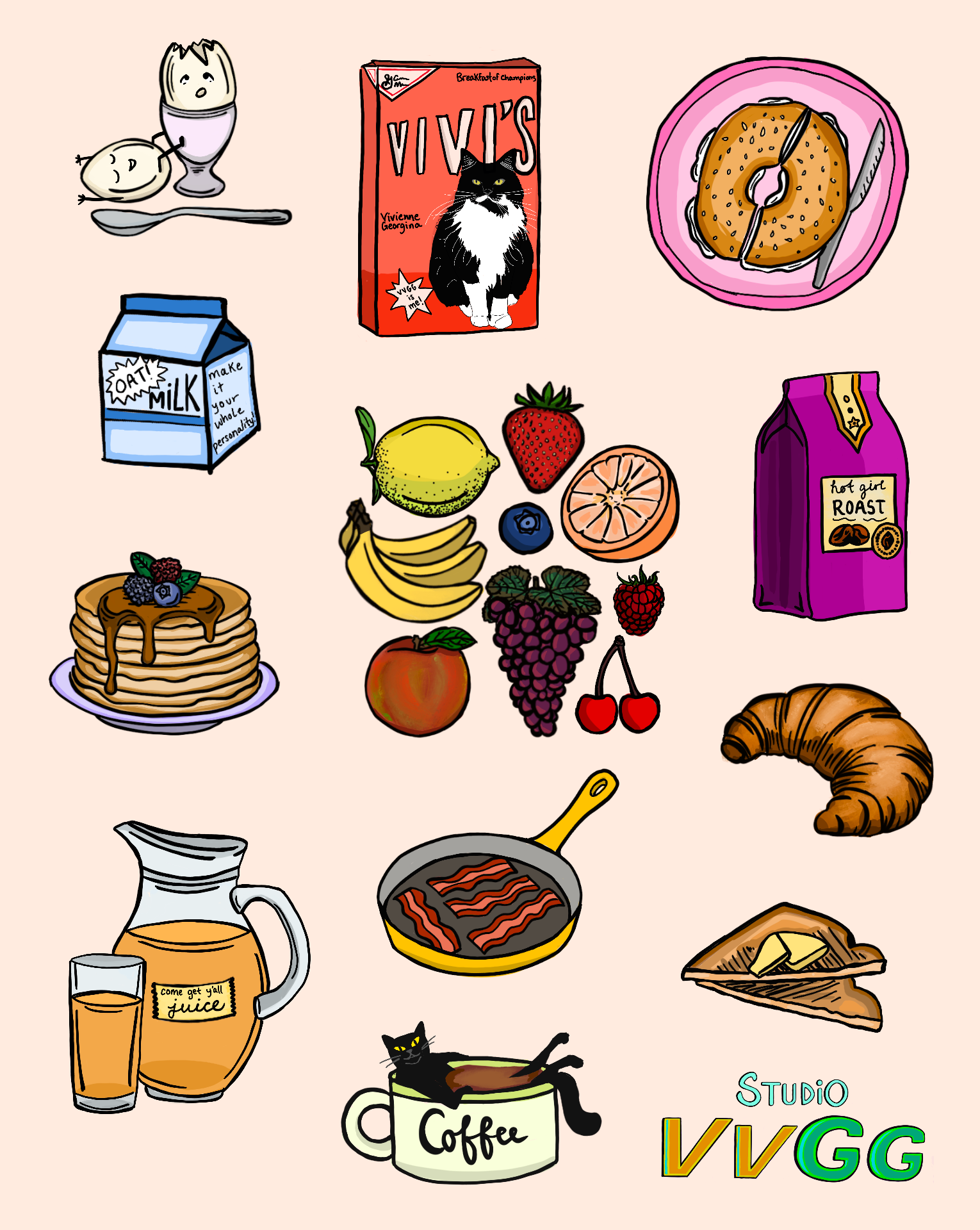 M.I.M (Most Important Meal) Sticker Sheet