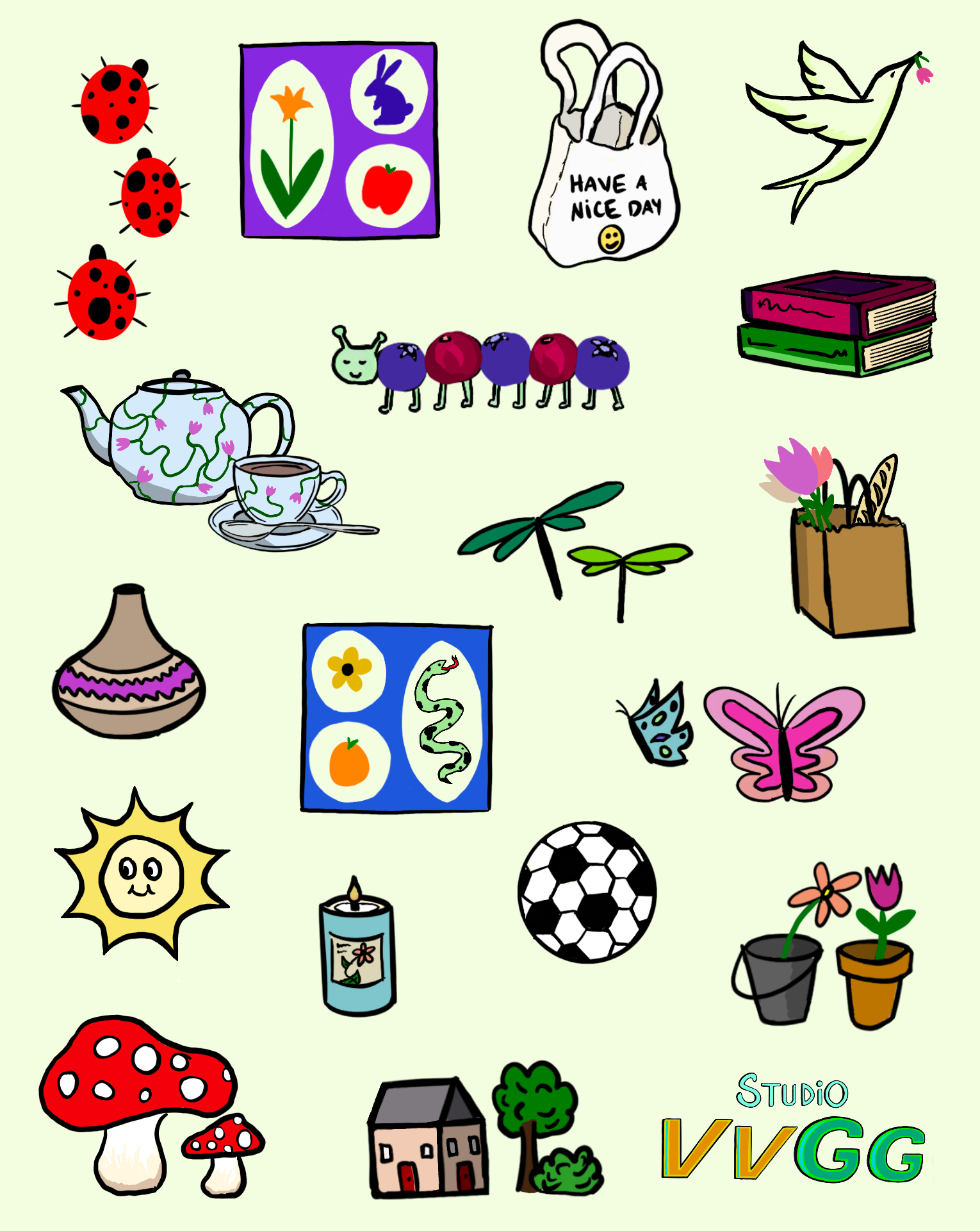 Sunday Gardens Sticker Sheet