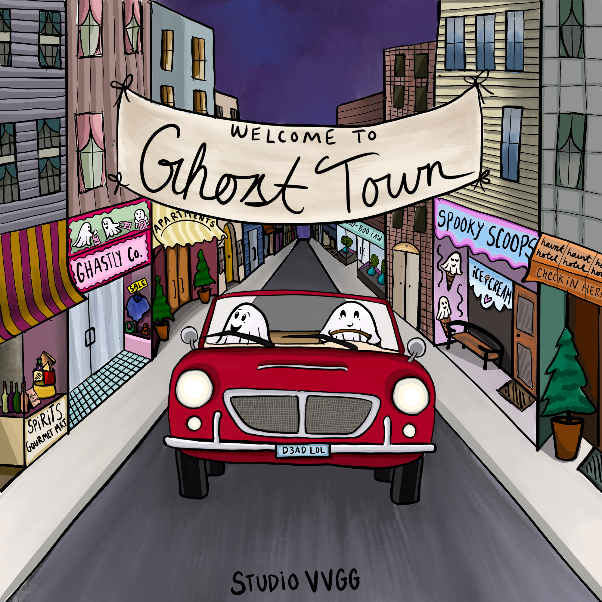 Ghost Town Sticker