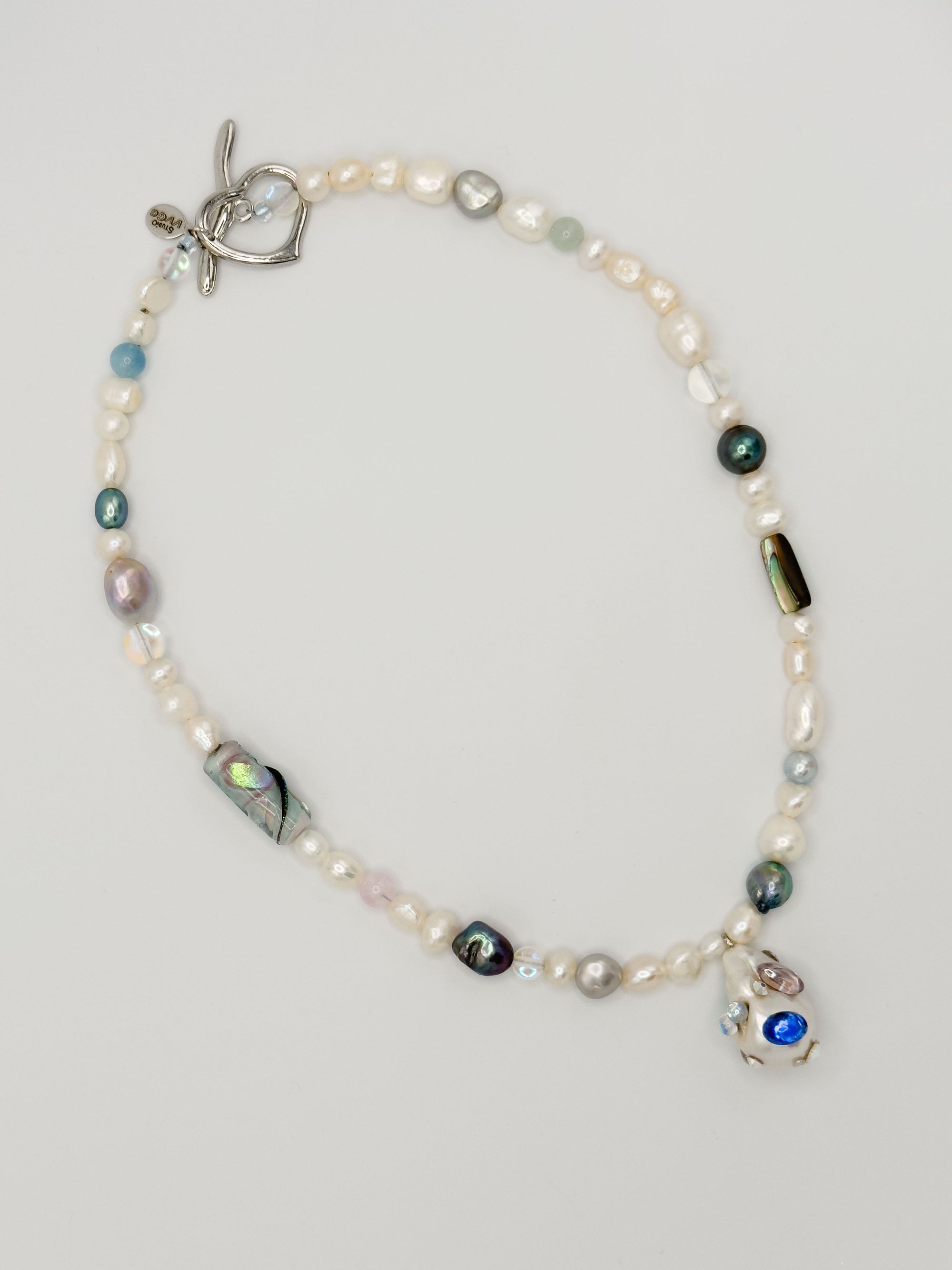 Gwen Beaded Pendant Necklace