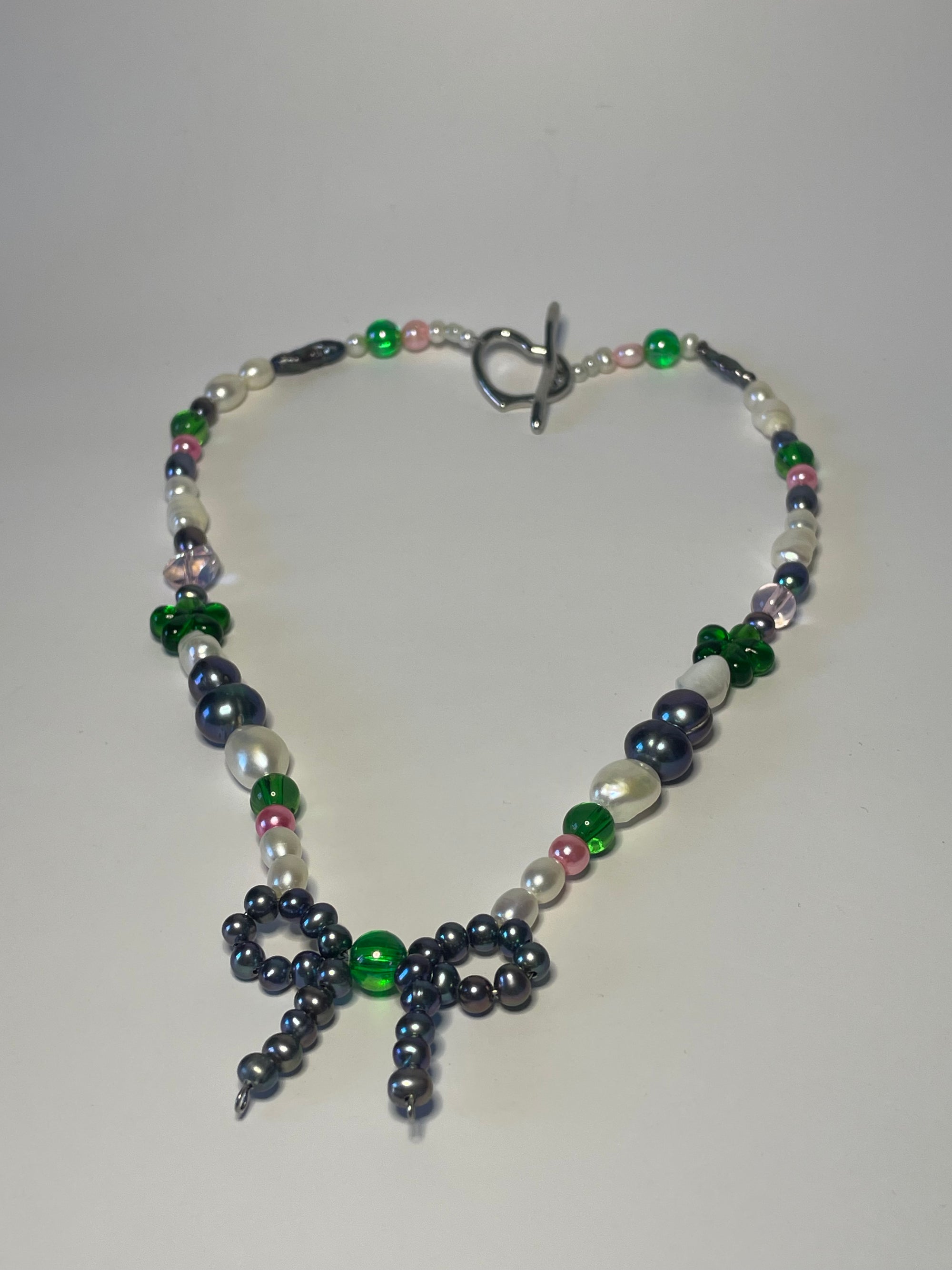 Mia Bow Beaded Necklace