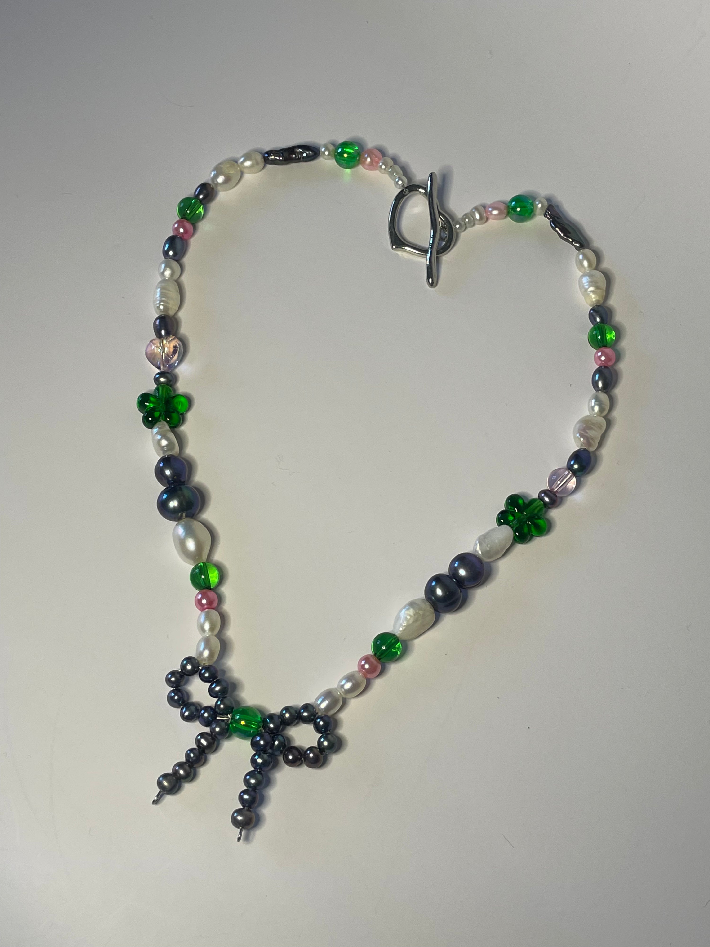 Mia Bow Beaded Necklace