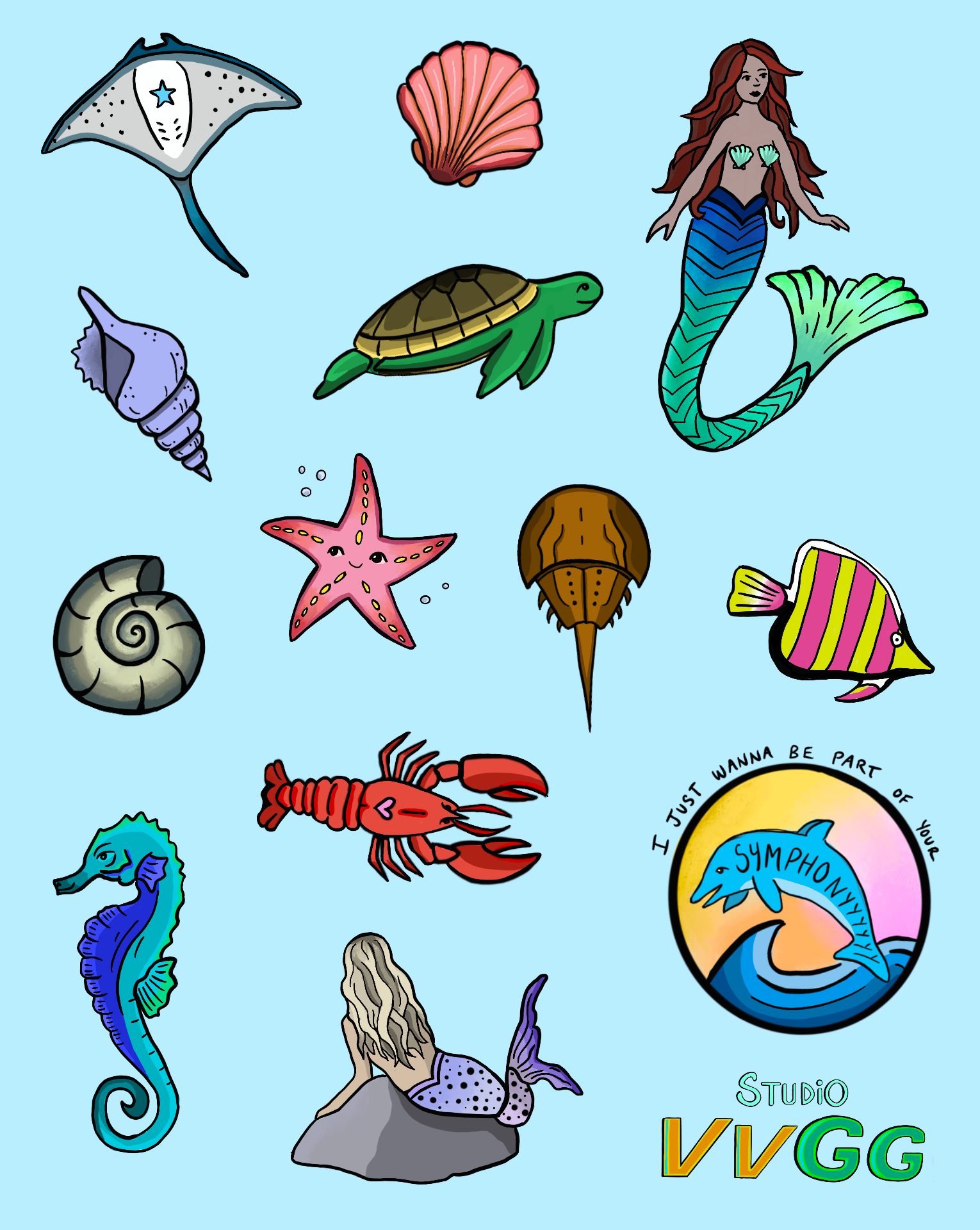 Aqualand Sticker Sheet