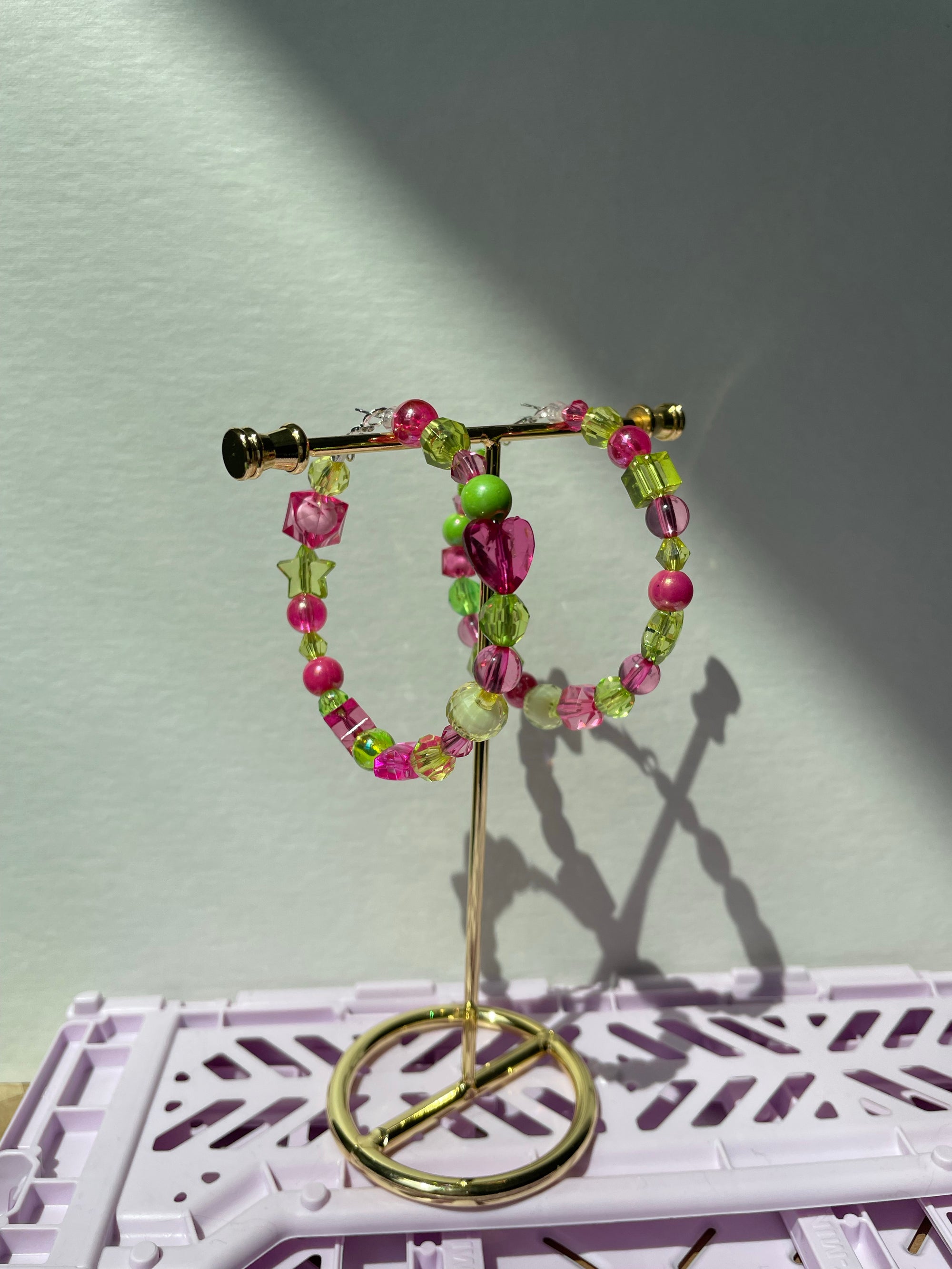 Beaded Hoops