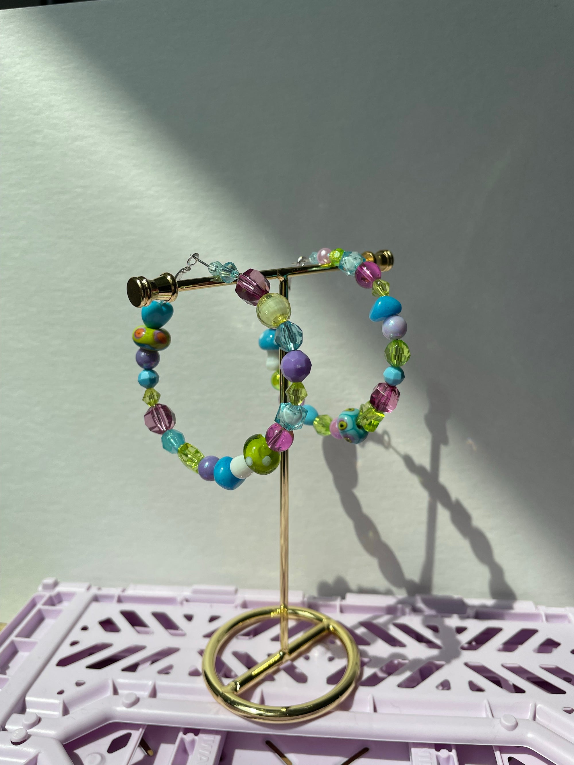 Beaded Hoops