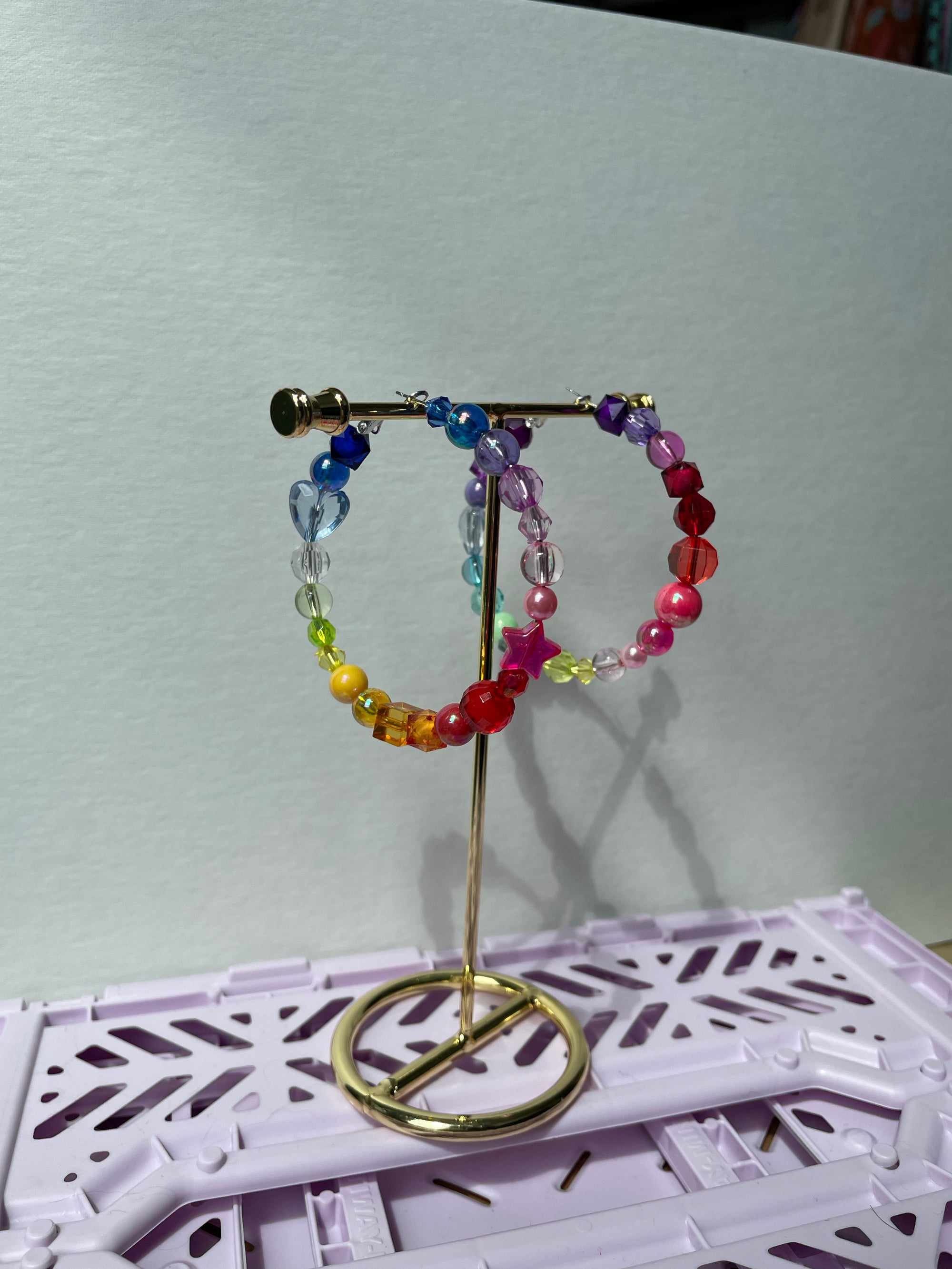 Beaded Hoops