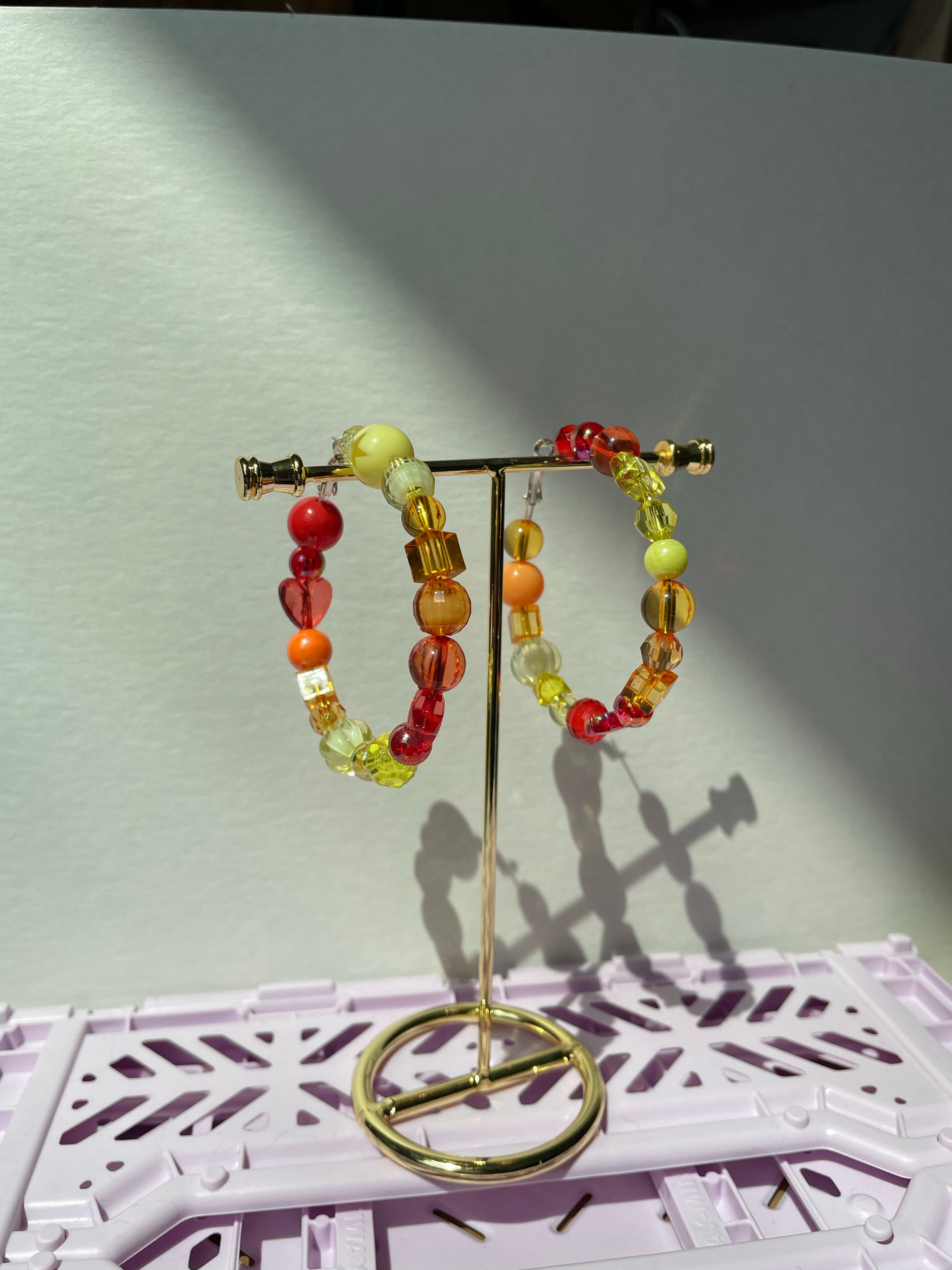 Beaded Hoops